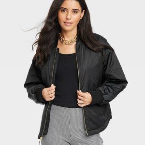 a new day Black Bomber Jacket